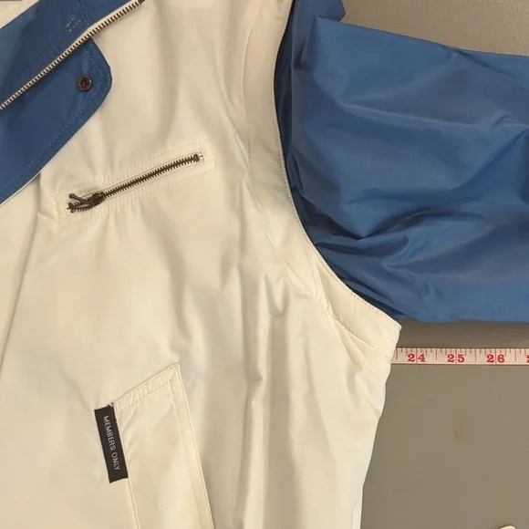 Vintage Members Only Jacket‎ size 46 White Blue 3 in 1 Convertible Vest - Picture 14 of 16